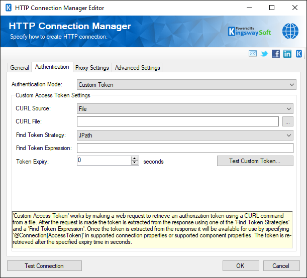 HTTP Connection Manager - Auth - Custom Token